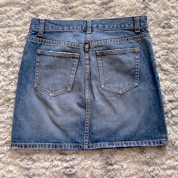 J. Crew denim distressed mini skirt size 2 - Picture 3 of 4